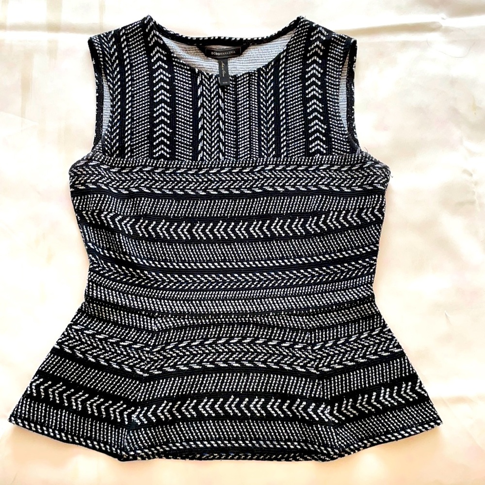 BCBG Maxazria peplum top, Size: XXS